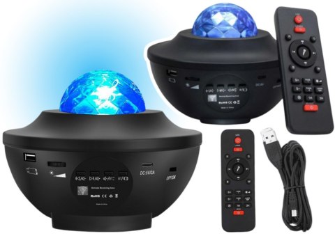 Projektor Gwiazd Lampka Nocna Led Głośnik Bluetooth Pilot LEAN