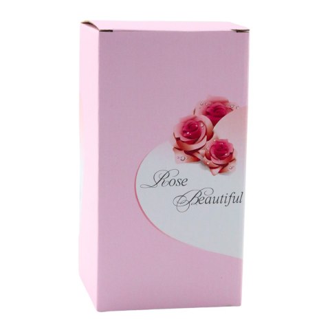 Wieczna Róża W Szkle Kopuła Oświetlenie LED Czerwona 21x11cm LEAN