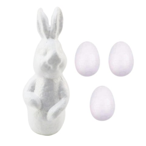 Zestaw Do Malowania Styropianowych Ozdób Zając 3 Jajka Farby LEAN TOYS