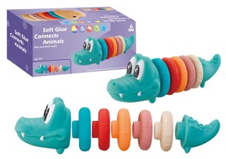 Zestaw Edukacyjny Dla Malucha Miękka Piramidka Krokodyl LEAN Toys