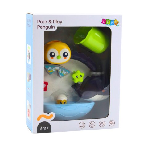 Interaktywna Zabawka Wodna Do Kąpieli Pingwin Wieloryb LEAN Toys