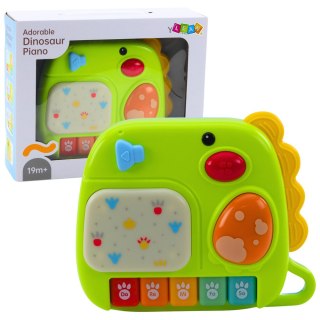 Interaktywne Pianinko Dla Malucha Dinozaur Zielony LEAN Toys