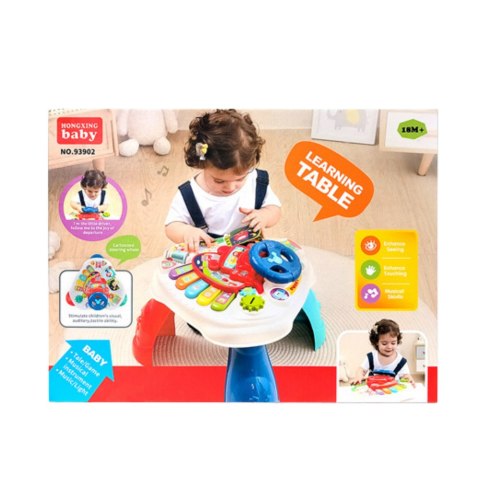 Interaktywny Stolik Edukacyjny Z Kierownicą Trójkątny Kolorowy LEAN Toys