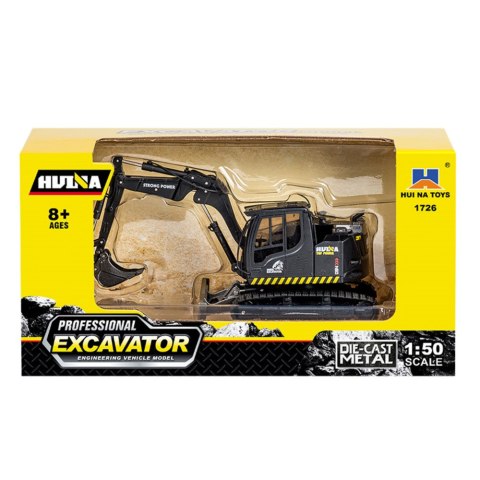 Koparka Gąsienicowa Ze Spychaczem Metalowa Huina Czarna 1:50 HUINA