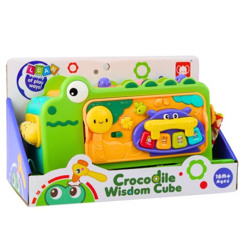 Krokodyl Interaktywny Kostka Edukacyjna Wielofunkcyjna Dźwięki LEAN Toys