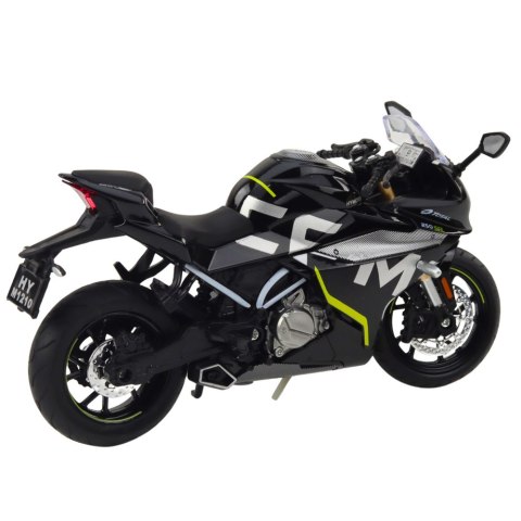 Motocykl Sportowy Metalowy Światła Dźwięki Czarny 250 SR 1:12 LEAN Toys