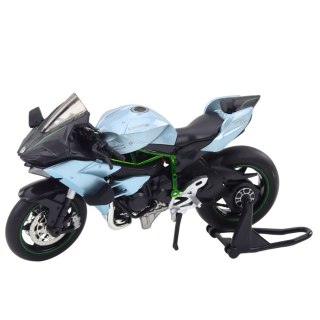 Motocykl Sportowy Metalowy Światła Dźwięki Srebrny 1:12 LEAN Toys