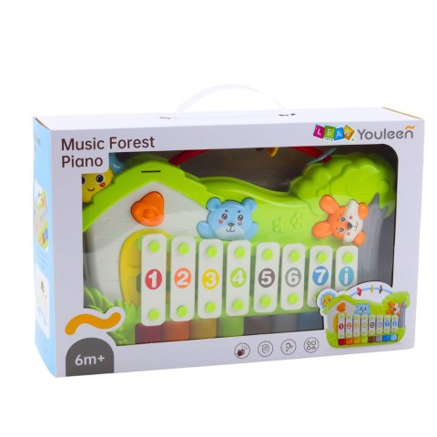 Muzyczne Pianinko Leśne Ksylofon Karty z Nutami 5szt LEAN Toys