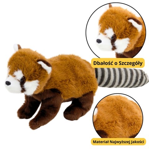 Pluszowa Maskotka Przytulanka Panda Czerwona 45cm LEAN Toys