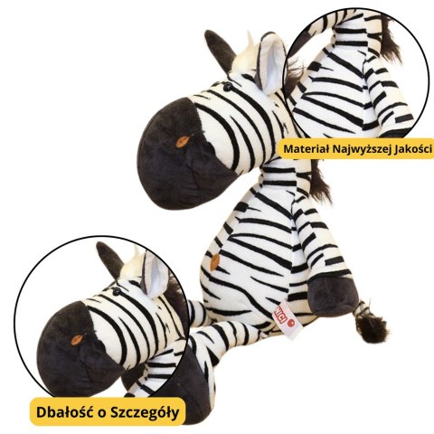 Pluszowa Maskotka Przytulanka Zebra Biało Czarna 25cm LEAN Toys