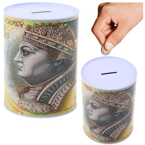 Skarbonka Metalowa Puszka Banknot 200 Złotych 16x12cm LEAN TOYS