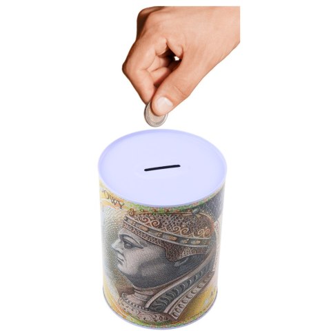 Skarbonka Metalowa Puszka Banknot 200 Złotych 16x12cm LEAN TOYS