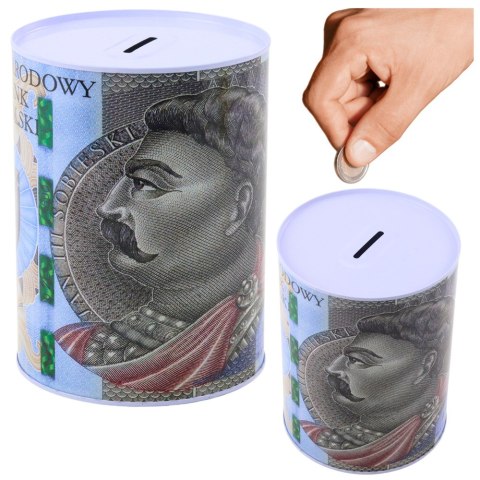 Skarbonka Metalowa Puszka Banknot 500 Złotych 16x12cm LEAN TOYS
