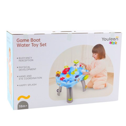 Stolik Interaktywny Wodny Łowienie Akcesoria Wodne Niebieski LEAN Toys