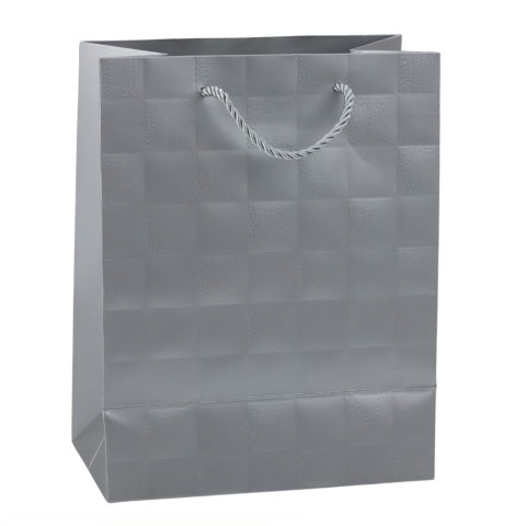 Torba Prezentowa Elegancka Tłoczone Kwadraty 23 x 18 x 10,5 cm LEAN