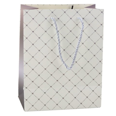 Torba Prezentowa Papierowa Błyszczące Serduszka 23 x 18 x 10,5 cm LEAN