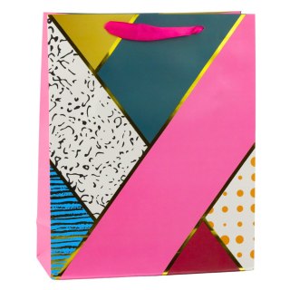 Torba Prezentowa Papierowa Wzory Geometryczne 32 x 26 x 12 cm LEAN
