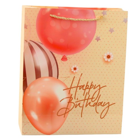 Torba Prezentowa Urodzinowa Balony Happy Birthday 32 x 26 x 12 cm LEAN