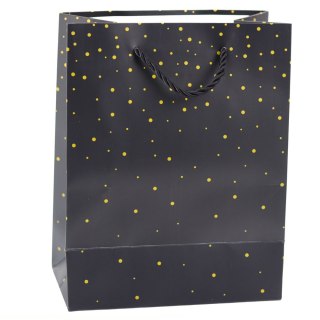 Torba Prezentowa Ze Złotymi Kropkami 23 x 18 x 10,5 cm LEAN