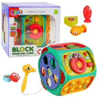 Zabawka Edukacyjna Kostka Interaktywna Wielofunkcyjna 8w1 LEAN Toys