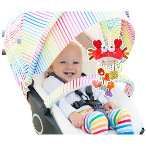 Zabawka Sensoryczna Zawieszka Do Łóżeczka Krab 9w1 LEAN Toys