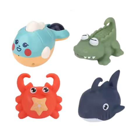 Zestaw Zabawek Do Kąpieli Krab Zwierzęta Morskie 12 el LEAN Toys