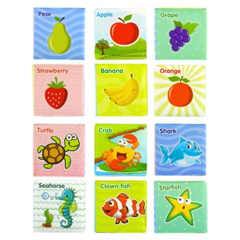 Klocki Edukacyjne Kostki Kolorowe Literki Zwierzątka Nauka 8ele. LEAN Toys