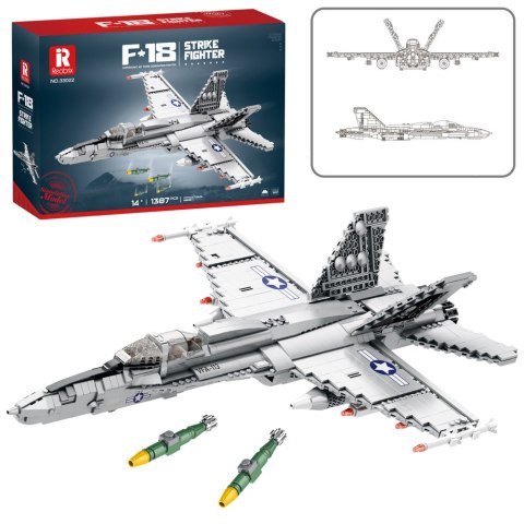 Klocki Konstrukcyjne Myśliwiec F-16 Fighting Falcon 1427el LEAN Toys