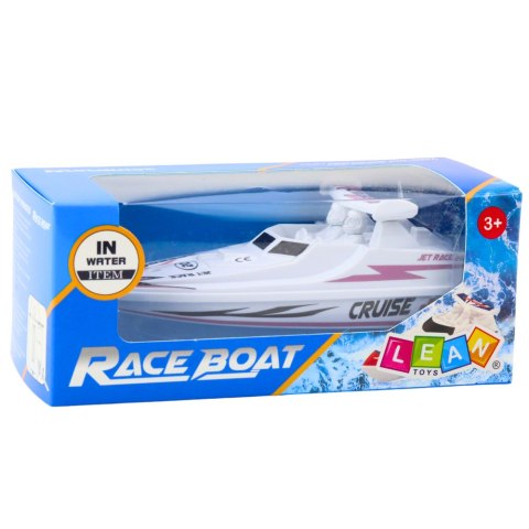 Łódź Motorówka Na Baterie Biała Pływająca Wodna LEAN Toys