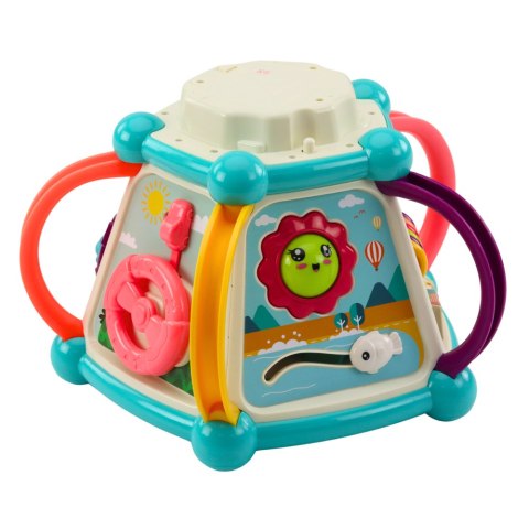 Multifunkcyjna Kostka Edukacyjna Sorter 7w1 Światła Dźwięki LEAN Toys