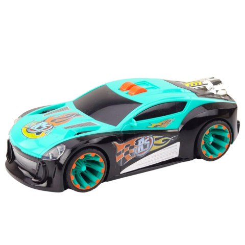 Samochód Wyścigowy Z Rakietą Jazda Na Tylnych Kołach Światła Dźwięki LEAN Toys