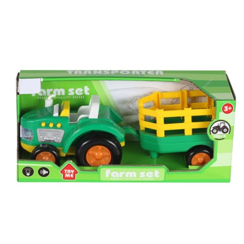 Traktor Farmerski Dla Malucha Traktor Zwierzęta Farmer Światła Dźwięki LEAN Toys