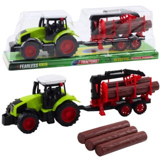 Traktor Rolniczy Z Przyczepą HDS Do Transportu Drewna Bale LEAN Toys