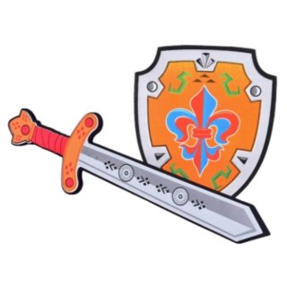 Zestaw Rycerski Tarcza Miecz Piankowe Godło Lilia 2el LEAN Toys