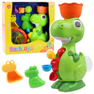 Zestaw Zabawek Do Kąpieli Dinozaur z Młynkiem Akcesoria 8el LEAN Toys