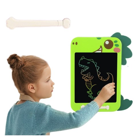 Znikopis Tablica Do Rysowania Pisania LCD Rysik Dinozaur Zielony LEAN Toys