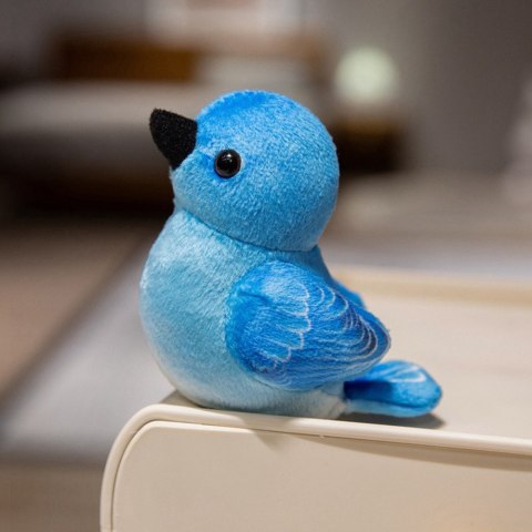 Mały Pluszowy Ptak Niebieski Sikorka Szczygieł 10cm LEAN TOYS