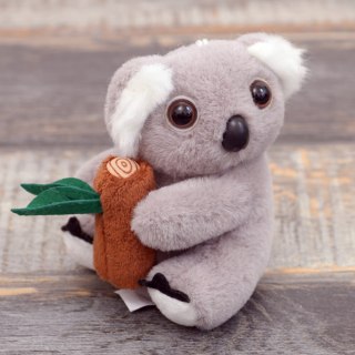 Pluszowy Brelok Koala z Gałęzią Szary Karabińczyk Złoty 12cm LEAN Toys