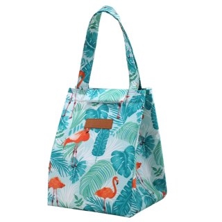 Torba Termiczna Izolacyjna Śniadaniowa Lunch Bag Liście Flamingi 25cm LEAN