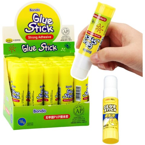 Klej W Sztyfcie Szkolny Biurowy Mocny 16g LEAN