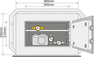 Sejf ścienny YALE HOME