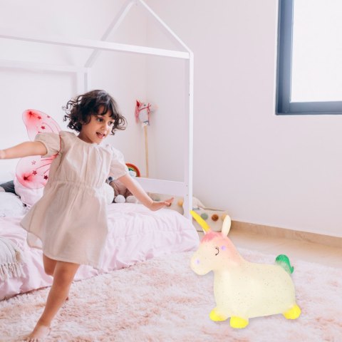 Skoczek dla dzieci do skakania z pompką gumowy jednorożec Kik Sp. z o. o. Sp. k.