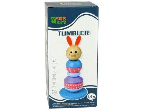 Drewniana Edukacyjna Piramidka Miś Balansująca Wieża LEAN Toys