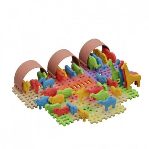 Klocki Mini Waffle - Zwierzęta 62 elementy Marioinex