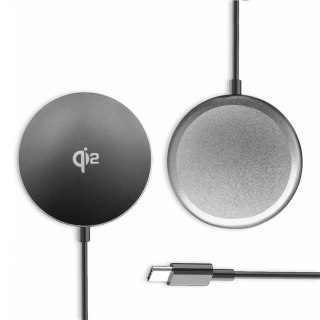 Ładowarka indukcyjna magnetyczna bezprzewodowa Qi2 do telefonu 15W - czarna WOZINSKY