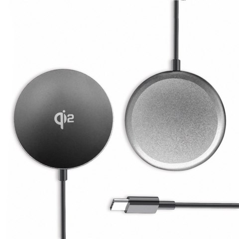 Ładowarka indukcyjna magnetyczna bezprzewodowa Qi2 do telefonu 15W - czarna WOZINSKY