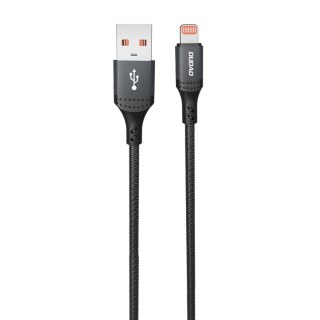 Kabel przewód USB-A - iPhone Lightning w oplocie 3A 30W 1.2m - czarny DUDAO