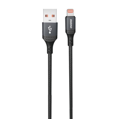 Kabel przewód USB-A - iPhone Lightning w oplocie 3A 30W 1.2m - czarny DUDAO
