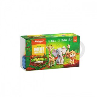 Klocki Mini Waffle - Animals Savanna 50 elementów Marioinex