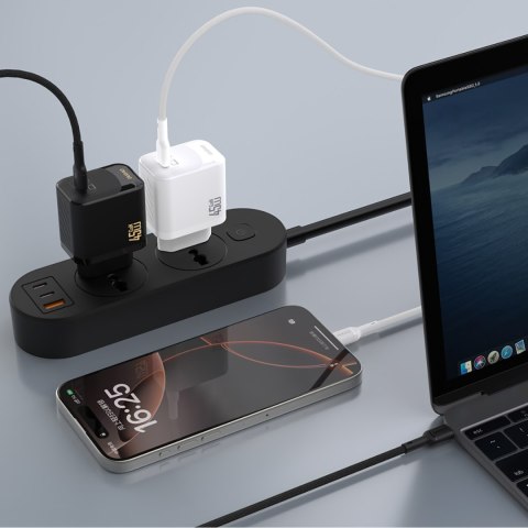 Ładowarka sieciowa A28 GaN USB-C 45W - biała DUDAO